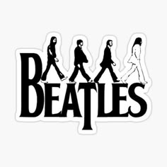 the beatles sticker on a white background