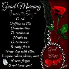 a red rose sitting on top of a table next to a black background with the words good morning