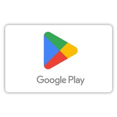 the google play logo on a white background