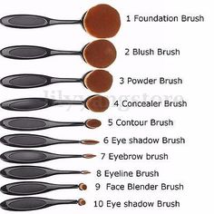 Oval Makeup, Oval Makeup Brush, Make Up Foundation, Makeup Brushes Guide, Blusher Brush, Oval Brush, Powder Contour, Tooth Brush