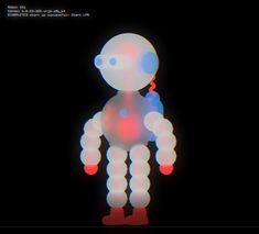 an image of a glowing robot in the dark