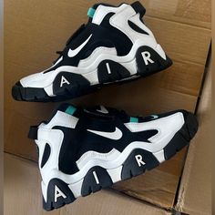 Men’s Size 7.5 - Women’s Size 9 Discontinued, No Longer Made Basketball Shoes Worn Once Only Getting Rid Of Because They Are Too Big On Me Nike High-top Sneakers With Vibram Sole, Nike Air Barrage Mid, Nike Air Barrage, Shoes Nike Air, Aqua Color, Shoes Nike, Men's Nike, Basketball Shoes, Nike Men