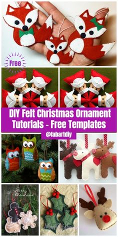 christmas ornament templates for crafts and projects with free printable instructions to make them