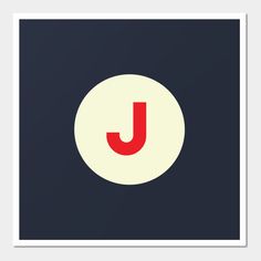 a white circle with the letter j in red on a dark background is featured below