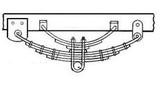 a drawing of the front end of a car with wires and brackets attached to it