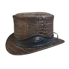 Premium Cow Grain Leather.Crocodile Pattern embossed leather.Premium Craftsmanship.Crocodile Eye Band.Handcrafted with care & style.Ultraviolet protection factor 50+2” Classic Short Brim Size5'' Crown.Velvet Elastic Sweat Band for Comfort & Fit.Super well made top quality Hat.Sizes:S: 5455CMM: 5657CML: 5859CMXL: 6061CMXXL: 6263CM Crocodile Eyes, Leather Top Hat, Eye Band, Sweat Band, Crocodile Pattern, Quality Hats, Top Hat, Leather Top, Ultra Violet