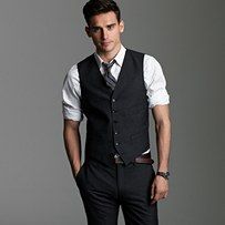 Groomsmen Vest, Prom Tuxedo, Men's Vests, Formal Suit, Vest And Tie, Mens Attire, Traje Casual, Mens Vests, Retro Mode