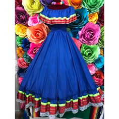 Mexican Set Measurements Blouse 24 Inches Arm Pit To Arm Pit 23 Inches Waist 24.5 Inches Long 7 Inches Arm Hole Skirt 23 Inches Waist 46 Inches Long 4 Ties Adjustable 30 Inches Each Traditional Blue Ruffled Dress, Traditional Blue Dress With Ruffles, Fitted Blue Fiesta Dresses, Blue Fitted Dress For Fiesta, Fitted Blue Dress For Fiesta, Mexican Folklore, Traditional Mexican Dress, Mexican Dress, Clothing Design Sketches