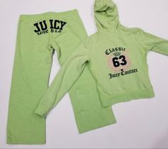 Green Juicy Couture, Lime Green Pants, Juicy Couture Track Suit, Juicy Tracksuit, Coordinates Outfits, Sweat Suit, Track Suit