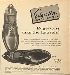 1962 Edgerton Men Dress Shoes VTG 1960s 60s PRINT AD Nunn-Bush Milwaukee 5.5x5.5 | eBay 60s Print, Converse Tennis Shoes, Shoe Advertising, Cordovan Shoes, Women's Equestrian, Shoes Ads, Bus Ride, Fashion Marketing, Shoe Company