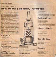 an old newspaper advertisement with a bottle of alcohol