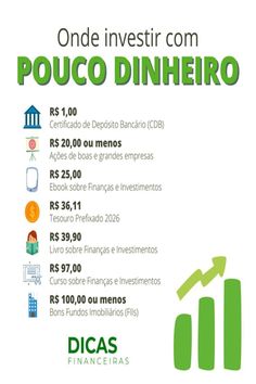 a poster with the words pouco dinheiro and an arrow pointing up