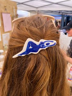 Blue Dancer Hair Clip — Rex Design Ceramic Hair, Keramik Design, Funky Jewelry, Hair Art, Jewelry Inspo, Cute Jewelry, Hair Inspo, Hair Clip, Hair And Nails