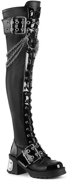 BRATTY-304 Stretch Thigh High Boots, Dolls Kill Shoes, Gothic Boots, Killer Heels, Knee Boot