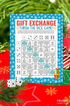 Grab this super fun Christmas Gift Exchange Game with two dice for all occasions. This Christmas dice party game printable PDF can be used with adults or kids. Also called a left-right game or steal, pass, swap, and unwrap. It's perfect for a white elephant Holiday gift exchangeThere are many reasons this Gift Exchange Dice Game can be used...▶︎ birthday party games▶︎ group games▶︎ work party games▶︎ birthday party favors▶︎ holiday party games▶︎ youth group▶︎ white elephant gift exchangeIt's a f White Elephant Gift Exchange Rules, Gift Exchange Rules, Dice Gift Exchange, Gift Exchange Dice Game, Gift Exchange Dice, Christmas Eve Games, Left Right Game, Gift Exchange Game, Christmas Gift Exchange Games