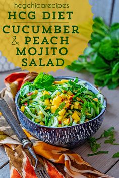 Rm3 Recipes, Mojito Salad, Hcg Meals, Hgc Diet, Peach Mojito, Metabolic Recipes, Recipe Cucumber, Medifast Recipes, Light Lunches