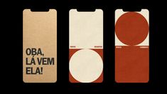 three bookmarks with the words oba la vem ela on them