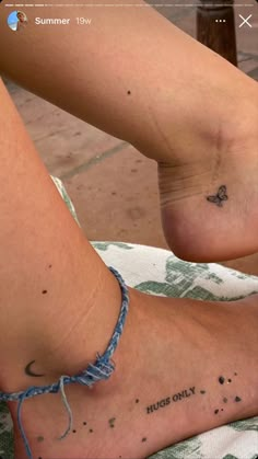 a person with a tattoo on their foot