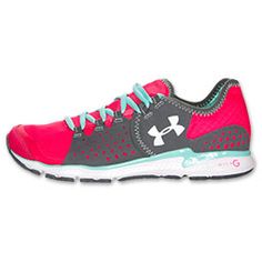 Women's Under Armour Micro G Mantis Running Shoes | FinishLine.com | Hollywood/Charcoal/White Under Armour Athletic Fit Low-top Running Shoes, Under Armour Low-top Athletic Running Shoes, Under Armour Lace-up Running Shoes With Cushioned Footbed, Under Armour Low-top Running Shoes With Arch Support, Under Armour Low-top Synthetic Running Shoes, Armor Shoes, No Tie Laces, Under Armour Girls, Under Armour Shoes