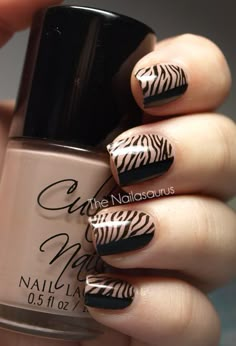 Print Nail Art, Uk Nails, Her Nails, Black Nail, Get Nails