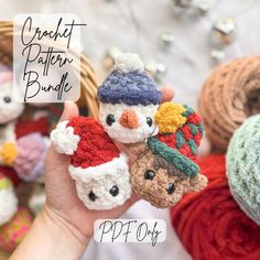 This listing is for PDF CROCHET PATTERNS ONLY for The North Pole Bitty Buddies. **THIS IS NOT A FINISHED PRODUCT** The North Pole Bitty Buddies include Santa, Spruce Elf, and Sprinkes Snowman. All of these patterns are NO SEW and very quick to make. This purchase includes a printer-friendly PDF. These patterns are written in standard US terms. Skill level: advanced beginner Materials: yarn- super bulky/weight 6 hook- 6.5mm 10mm eyes scissors stitch marker poly-fil tapestry needle Questions? I'd love to help! Message my Etsy shop or Instagram (@ChaiCollectiveCo). COPYRIGHT These patterns are the property of Chai Collective Co and are not for redistribution. Please give credit to Chai Collective Co when selling finished products. Pole Nord, The North Pole, Stitch Marker, Super Bulky, No Sew, Xmas Ornaments, North Pole, Tapestry Needle, Stitch Markers