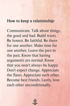 a pink background with the words how to keep a relationship