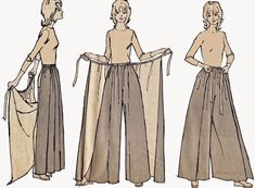 Split Leg Pants, Fesyen Islam, Projek Menjahit, Diy Pants, Stil Boho, Stil Elegant, Diy Sewing Clothes, Simplicity Sewing Patterns