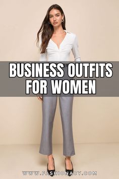 Discover chic and sophisticated business outfits that combine style with professionalism. Explore a curated selection of versatile pieces perfect for the modern working woman. Women’s Business Attire, Business Outfits For Women, Women Business Attire, Professional Dress For Women, Chicago Condo, Business Dress Code, Secretary Outfits, Smart Casual Work