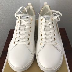 New Michael Kors Emmet Sneakers Size 9.5 White Michael Kors Sneakers, Michael Kors Shoes, Womens Shoes Sneakers, Shoes Sneakers, Color White, Michael Kors, Women Shoes, Sneakers, Women Shopping