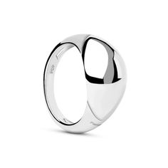 a white gold ring with an open design