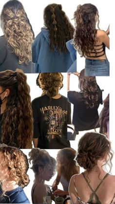 Curl Hair Outfits, Hairstyles On Wavy Curly Hair, Hairstyles For Waves Hair Natural, Curly Hair Styles For Concert, Side Path Hairstyles Long Hair, Hair Inspo Style Curly, Haircuts For Long Hair Wavy Naturally, Hairstyles For Waves Hair, Curl Wavy Hairstyles