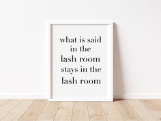 WHAT IS SAID IN THE LASH ROOM STAYS IN THE LASH ROOM All prints arrive unframed and are presented flat in a protective compostable cellophane sleeve. They are packaged in an all board envelope to prevent any damage during delivery. AVAILABLE IN A VARIETY OF COLOUR OPTIONS - IF YOU WOULD LIKE ANOTHER COLOUR PLEASE JUST ASK. Frames or Accessories in photographs not included. ★ FOR ORDERS CONTAINING MORE THAN ONE PRINT (FROM ALL ACROSS MY STORE) I OFFER A 15% DISCOUNT. PLEASE ENTER 'THEHIDDEN15' AT CHECKOUT TO REDEEM ★ ☆ The Hidden Shed pride ourselves on our premium quality prints. Cool to Be Kind is printed on high quality fine art paper with long-life UV-safe vibrant pigment inks which won't fade or discolour.  The Hidden Shed's prints are made to be treasured for years. ☆ All prints arriv Esthetician Room Decor Inspiration Luxury, Business Room, Small Lashes, Lash Room Decor, Bedroom Stickers, Shed Decor, Lash Room, Lash Tech, Window Stickers