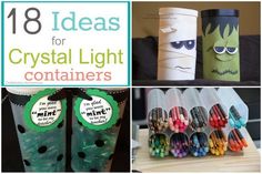 Craftaholics Anonymous® | 18 Uses for Crystal Light Containers Crystal Light Containers, Light Ideas, Recycling Containers, Upcycle Recycle, Crystal Light, Upcycled Crafts, Recycled Crafts, Crafty Projects, Crafty Diy