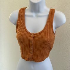 This Is A Brand New With Tags, Super Cute Peach Crop Tank Top By Wild Fable. Size Is Xs Casual Crop Top Tank For Day Out, Casual Brown Sleeveless Crop Top, Spring Orange Cropped Crop Top, Brown Casual Tank Top For Vacation, Casual Brown Tank Top For Vacation, Casual Brown Cropped Tank Top, Summer Peach Tops For Day Out, Orange Cropped Tops For Vacation, Orange Cropped Top For Beach