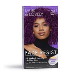 Fade-Resistant Rich Conditioning Color is an innovative formula that delivers vibrant, fade-resistant color and shine. This formula contains Dark and Lovely's exclusive Moisture Seal technology for double the conditioning power especially designed to help protect relaxed and natural hair while coloring. The result is silky, shiny hair and luxurious, rich color. Color so rich, so ultra-conditioning it lasts for up to 8 weeks Helps protect relaxed and natural hair while coloring Permanent non-drip Dark And Lovely Hair Dye, Dark And Lovely, Conditioning Hair, Conditioner Hair, Hair Color Cream, Conditioner Hair Mask, Hair Brands, Dope Hairstyles, Hair Coloring