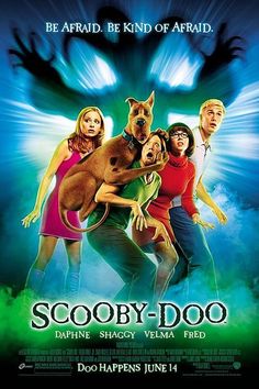 the movie poster for scooby - doo, starring actors from left to right