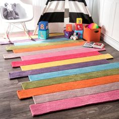 [Handmade Rug], [Carpet] [Rug] [kilim] [boho rug] [broadloom carpet] [Moroccan] - richclassdecor Kids Area Rugs, Rainbow Room, Handmade Kids, Playroom Ideas, Rugs Usa, Decor Guide, Geometric Area Rug, Striped Rug, Play Room