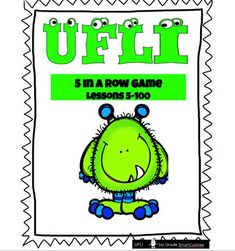 an image of a book cover for ufli 5 in a row game