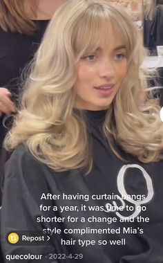 Blonde Volume Haircut, Straight Fringe Hairstyles, 1970s Curtain Bangs, 1960s Bump Hair, 70s Hairstyles Bangs, Blonde Layered Bangs, 50s Blonde Hair, Blonde Hair Lots Of Layers, Big Curls With Bangs