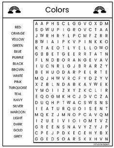 the word search is shown in black and white, which includes words that appear to be different