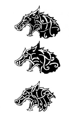 Celtic/viking wolf tattoo design Arte Viking, Tattoo Wolf, Viking Wolf, Rune Tattoo, Celtic Tattoo, Theme Tattoo