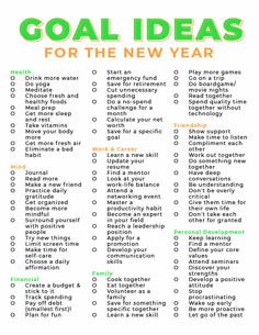 Ideas For The New Year, Free Goal Printables, Goal Ideas, Life Goals List, 5am Club, Year Goals, Goals Template, Goal List, Vision Board Goals