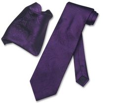 Paisley Dark Purple Color Vesuvio Napoli Polyester Tie-Handkerchief Sets. Vesuvio Napoli Dark Purple PAISLEY NeckTie Handkerchief Matching Neck Tie Set Vesuvio Napoli, Handkerchief Men, Purple Paisley, Mens Formal Wear, Baby Blue Colour, Indigo Colour, Eggplant Purple, Mens Neck Ties, Tie Set