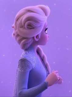 the frozen queen is looking at something in her hand