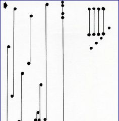 the lines are drawn in different directions to show how many dots have been placed on them