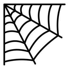 a black and white drawing of a spider web