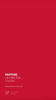 pantone's true red tone is the color of the year