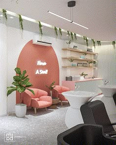 The Sisters Interior Hairsalon Ideas, Ruangan Studio, Consulting Room, Nail Room Ideas, Esthetician Room, Hair Salon Decor, Nail Salon Design, Spa Interior, Beauty Room Decor