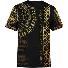 Viking Runes - Lunafide Short Sleeve Tops Casual, Team Wear, Woven Labels, Sneakers Men Fashion, Professional Artist, Clothing Apparel, Big And Tall, Classic Shirt