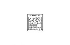 a black and white drawing of a building with the words de martinio on it